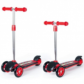 Детский трехколесный самокат RT ORION MIDI 164A, красно-черный (ORION, 5579rt)